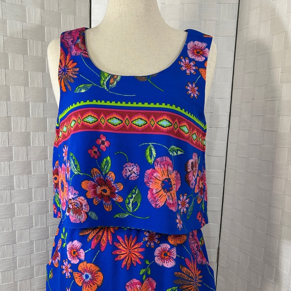 Rabbit Rabbit Rabbit Blue and Red Floral Dress - Picture 2 of 9